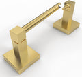 Ruacq Gold Toilet Paper Holder Double Post Pivoting Square Tissue Holders Roll Holder Hangers Brushed Gold Toilet Paper Stand Bathroom Stainless Steel and Zinc Alloy Modern Wall Mounted