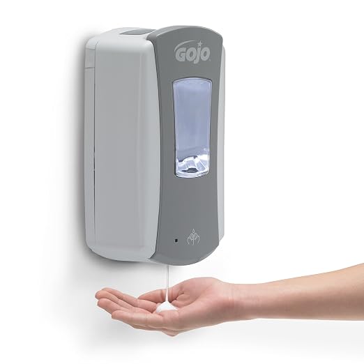 GOJO LTX-12 Touch-Free Foam Soap Dispenser, Gray/White, for 1200 mL GOJO LTX-12 Soap Refills (Pack of 1) - 1984-04