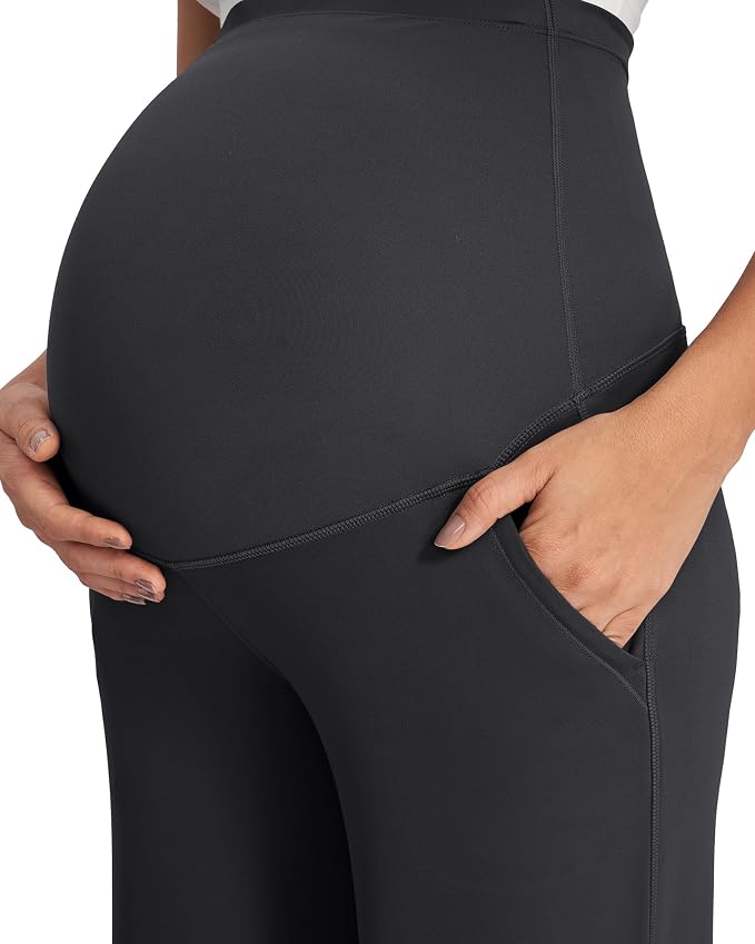 G4Free Fleece Lined Maternity Yoga Pants Winter Pregnancy Work Trousers