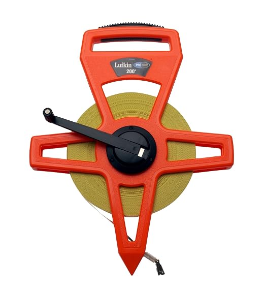 Crescent Lufkin 1/2" x 200' Pro Series Ny-Clad Steel Tape Measure - PS1808N