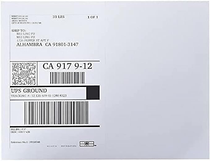 9527 Product 8.5" x 5.5" Half Sheet Self Adhesive Shipping Labels for Laser & Inkjet Printers, Easy to Peel Label, 500 Sheet 8.5 x 11 Address Labels, 2 Labels per Sheet (1000 Labels)