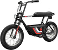 Razor Rambler 16 – 36V Electric Minibike with Retro Style, Up to 15.5 MPH, Up to 11.5 Miles Range, Wide, Rugged 16" Air-Filled Tires, Powerful 350 Watt Hub-Driven Motor | 140 lb Max Weight – 24V Battery, Up to 14 Mph, 30-Min Ride Time, Twist-Grip Throt...