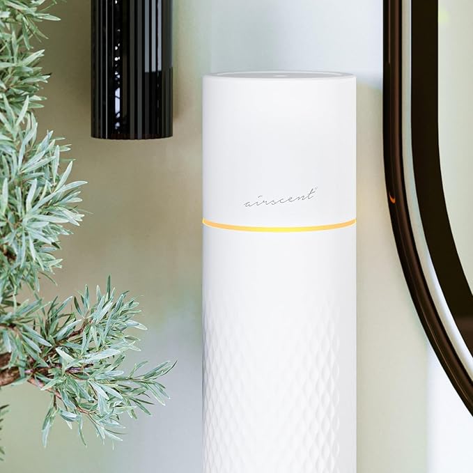 The AirScent Waterless Diffuser - Cold Air Scent Diffuser Oil Machine | for Homes, Offices, Hotels and Spas - Aromatherapy Diffuser for Aesthetic Scenting - White - 4.05 Oz - Fragrance Not Included