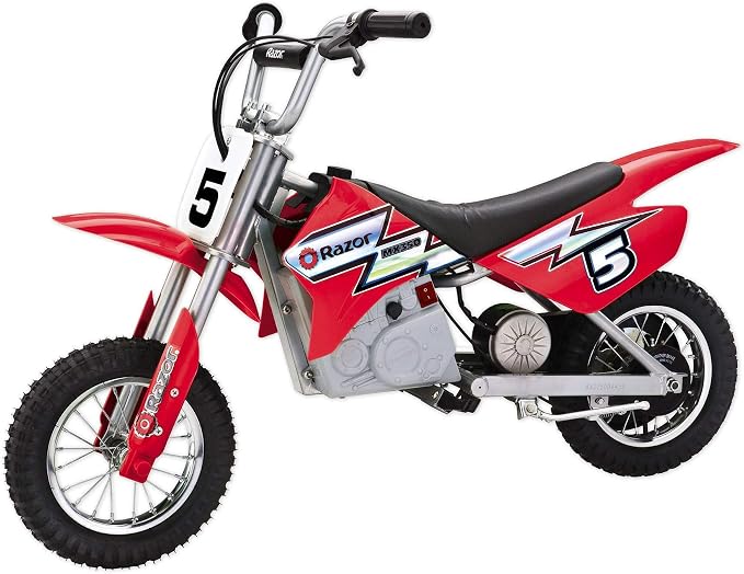 Razor Dirt Rocket Ride On 24V Electric Toy Motocross Motorcycle Dirt Bike, Speeds up to 14 MPH, 1 Black MX400 &1 Red MX350