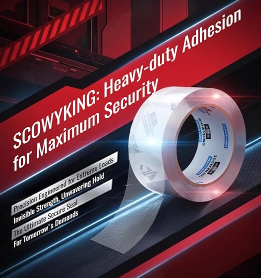 Clear Packing Tape Refills Heavy Duty,6 Pack,2.7 Mil,2"×68 Yd | Total 408 Yards,Compatible with Standard Tape Dispenser,Quiet Unwind,Easy Start,for Shipping Packaging Moving Sealing,Bulk