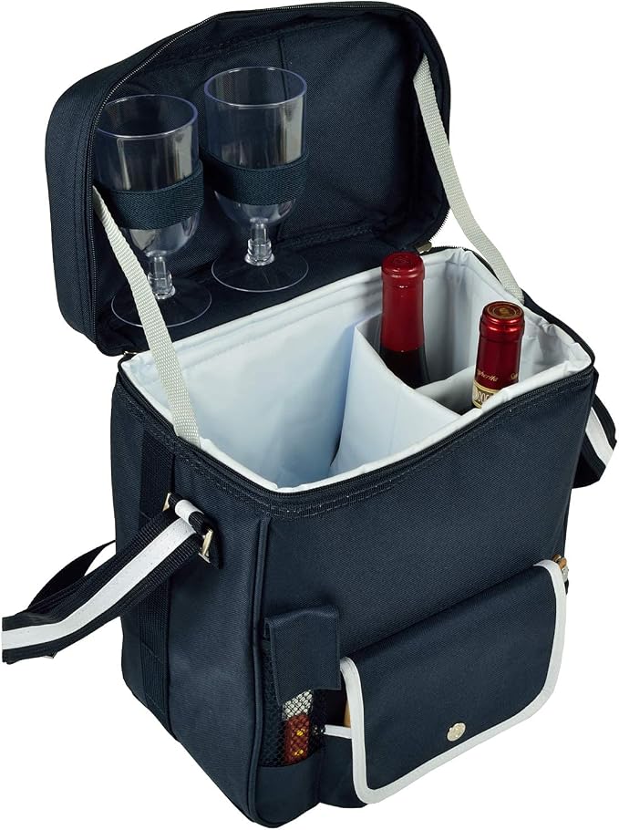 Personalized Picnic at Ascot Wine and Cheese Basket/Cooler with Acrylic Glasses, Hardwood Cutting Board, Cheese Knife and Corkscrew
