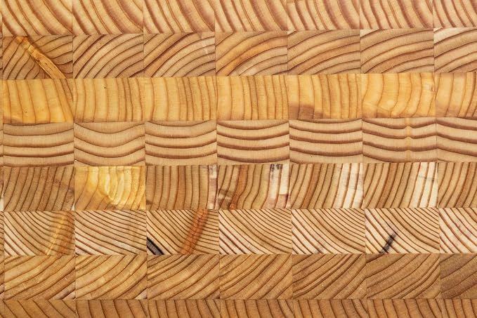 Larch Wood Canada End Grain Large Cutting Board, Standard Line, Handcrafted for Professional Chefs & Home Cooking, 21-5/8" x 13" x 1-3/4"