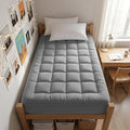 EASELAND Twin XL Mattress Pad Pillow Top Mattress Cover Quilted Fitted Mattress Protector Extra Long 8-21" Deep Pocket Cooling Mattress Topper (39x80 Inches, Light Grey)