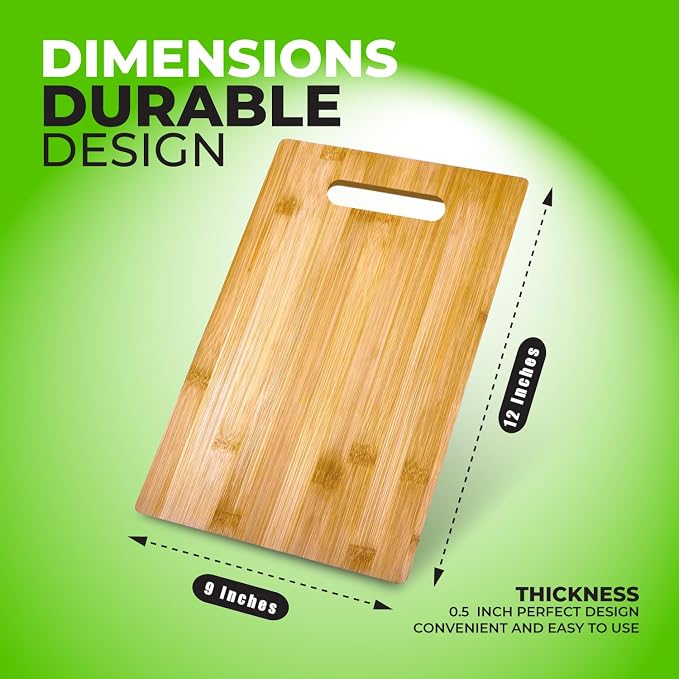 Bulk Plain Bamboo Cutting Board (Set of 24) | For Customized, Personalized Engraving Purpose | Wholesale Premium Blank Bamboo Board (Rectangular 12" X 9")