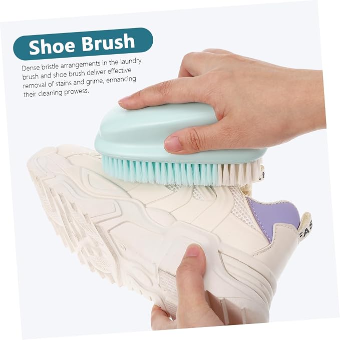 GALPADA 5sets Ergonomic Laundry Brush for Clothes Shoes Long Handle Scrub Brush for Household Cleaning