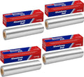 Ox Plastics Aluminum Foil Wrap | Heavy-Duty, Commercial Grade for Food Service Industry | Silver Foil for Cooking, Roasting, Baking, BBQ & Parties | 18"x 500 feet (4 Pack)