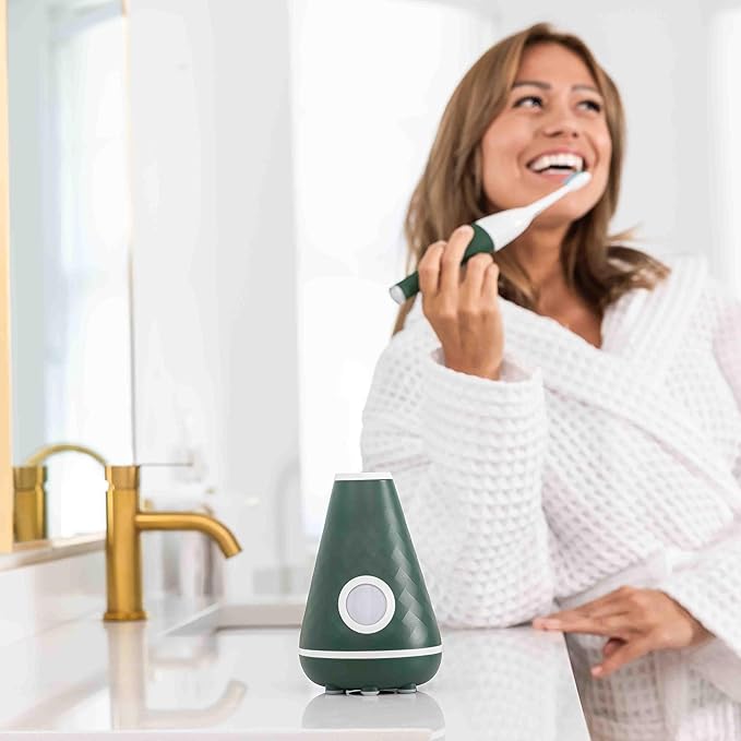 Tao Clean UV Sanitizing Sonic Toothbrush and Cleaning Station, Electric Toothbrush, Dual Speed Setting, Evergreen