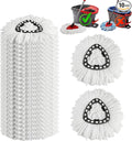 10Pack Spin Mop Replacement Heads,100% Microfiber Mop Heads Replacements Compatible with Oceda Easywring 1-Tank System,360 Degree Spin Mop Replacement Head for Easy House Cleaning Floor Mopping