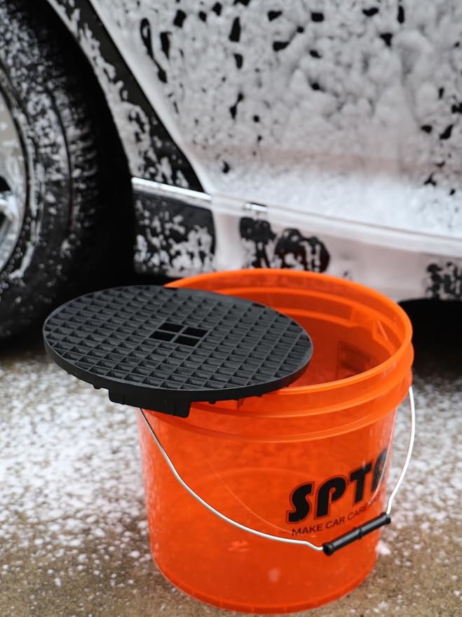 SPTA 29Pcs Car Wash Bucket Set, 15L Scratch Free Detailing Bucket with Car Wash Filter, Wash Mitt Sponge Towels Tire Detailing Brush Set, Exterior Interior Car Detailing Set, Complete Car Care Tools