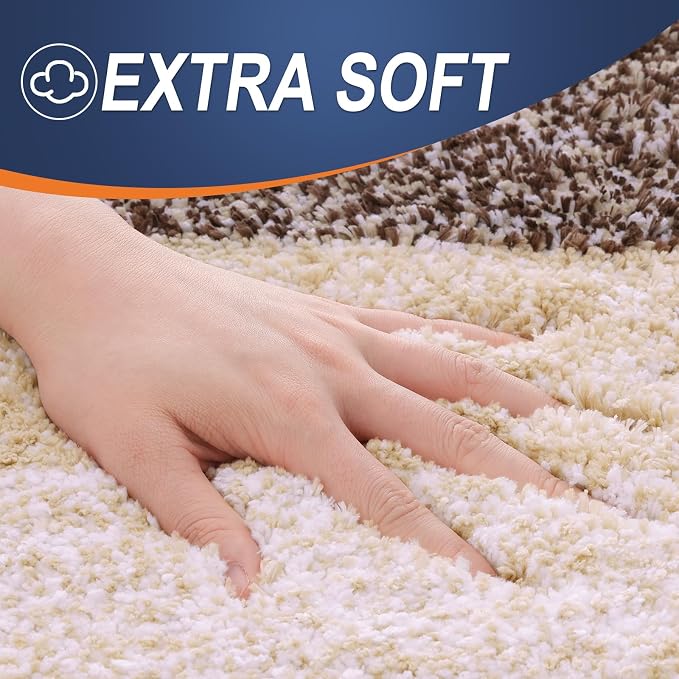 OLANLY Small Bathroom Rugs Mat 24x16, Extra Soft Absorbent Microfiber Bath Rugs, Rubber Backing, Quick Dry, Machine Washable Bath Mats for Bathroom Floor, Tub and Shower, Home Decor Accessories, Brown