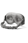 Fishers Finery 25 Momme 100% Organic Mulberry Silk Adjustable 3D Sleep Eye Mask - Contoured for Lash Extensions, Relieves Eye Pressure - New and Improved Style (Silver)