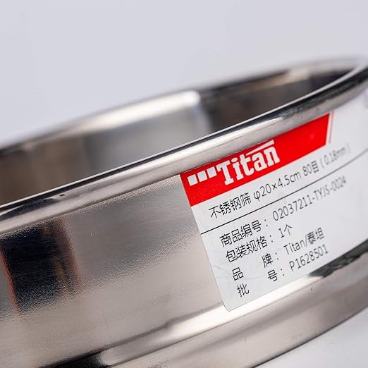 φ20×4.5cm 304 Stainless Lab Sieves Economy Test Sieve 304 Stainless Steel Wire Cloth (24 Mesh(0.8mm))