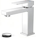 FORIOUS Bathroom Faucets for 1 or 3 Hole Sink, Chrome Single Handle Bathroom Faucet with Pop-up Drain and Supply Lines, Suitable for Vanity RV Lavatory Restroom