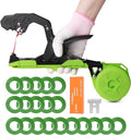 Cekegon Plant Tying Machine, 420g Tapener Tying Tool Plant Tying Tool | 20 Rolls Tape 10000pcs Staples Green