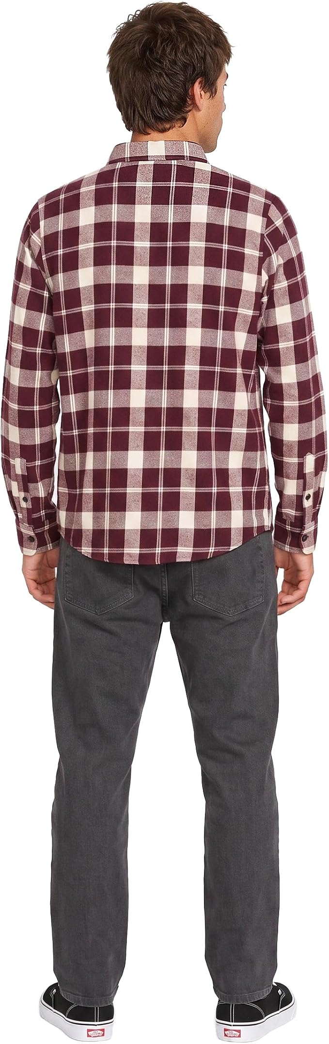 Volcom Men's Long Sleeve Flannel Shirt – Ultra-Soft Brushed Cotton Plaid Button Down