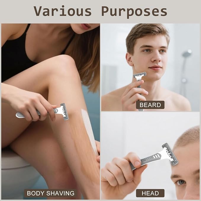 Disposable Razors Bulk, Razors Individually Wrapped Bulk, Travel Razors Bulk With 10g Shaving Cream For Hotels, Shelters, Homeless, Nursing Homes, Charities, Churches (Gray,30-PACK)