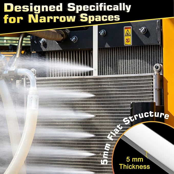 40" Upgraded Radiator Cleaning Wand Set | 25° Fan Nozzles,Water&Air Dual-Use,4500 PSI Pressure,Stainless Steel Washer Tool for Car,Truck and Other Vehicles