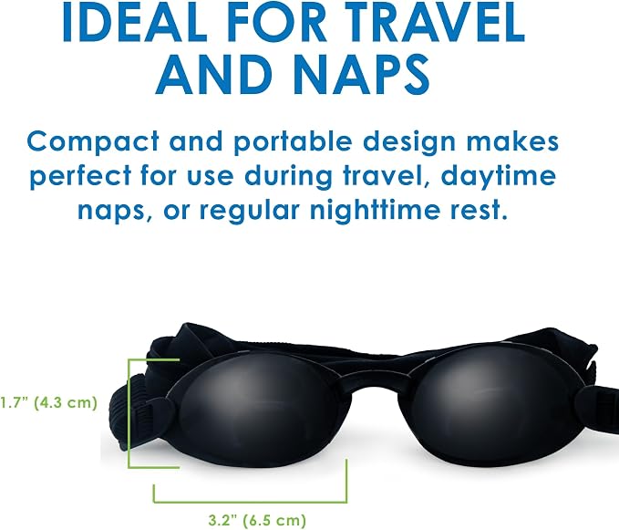 Onyix Silicone Hydrating Sleep Mask, Black | Adjustable, Medical Grade Silicone Mask for Nighttime Dry Eye Relief and Hydration