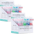 208 Pack Bulk Toothbrushes w/ Cover Caps, Individually Wrapped Disposable Travel Toothbrush, Value Size, Long Lasting 3+ Months, Med-Soft Manual Teeth Brush Bristles, 4 Colors (Red Green Blue Pink)