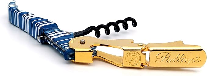 Pulltap's Genuine Collection Lined 900 Waiter's Corkscrew – Double-Hinged Wine Key with Sliding Foil Cutter – Patented Design – Made in Spain – Ralla Mari