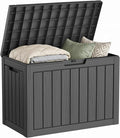 DRATO 55 Gallon Outdoor Storage Box Waterproof, Lockable Resin Deck Boxes | Weatherproof Patio Furniture, UV-Resistant Pool Supplies & Garden Tools, Backyard, Porch, Easy Asembly, 300lbs, Black