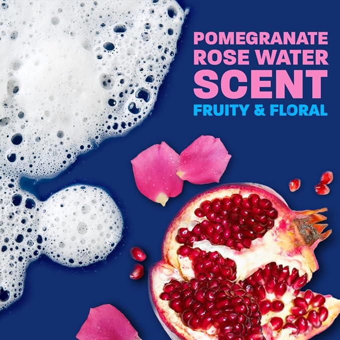 Dawn EZ Squeeze Gentle Clean Liquid Pomegranate & Rose Water Hand Dish Soap, 24.3 Fl Oz (Pack of 2) bundled with Heavy Duty Scotch Brite Sponge