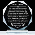 YWHL Uncle Gifts from Niece Nephew, Fathers Day Birthday Gifts for Uncle Who Have Everything, To My Uncle Crystal Keepsake Present Best Uncle Ever Gifts on Christmas Thanksgiving Day