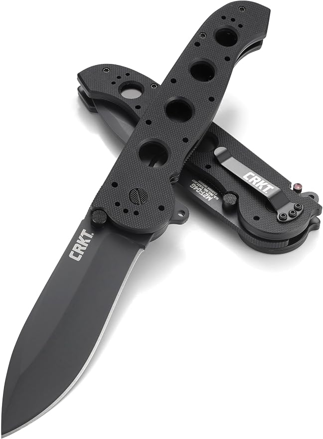 CRKT M21-04G Folding Knife with Liner Lock: 1.4116 Plain Edge Blade, G10 Handle w/Liner Lock, Reversible Pocket Clip, M21-04G