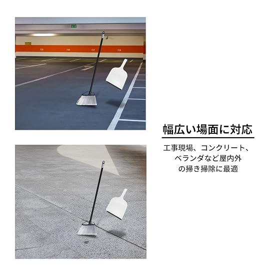 日本クリンテック Nippon Clintec Ka:Z Clean Floor Bloom & Dust Pan Set, Black