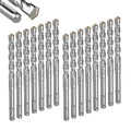 GEINXURN 15 PCS 1/2" x 6" Double Thread Rotary Hammer Drill Bits, Masonry Drill Bits Tool Set Carbide Tipped, Drilling in Brick, Stone and Concrete, Cement Walls