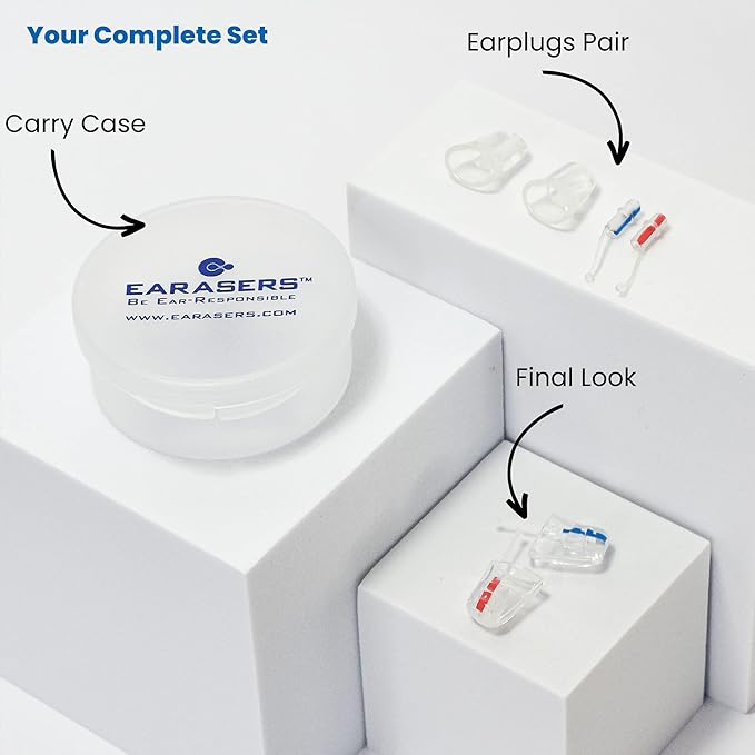 Earasers 19dB Noise Reducing Earplugs - Medium