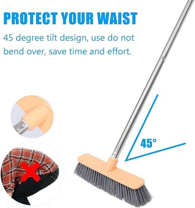 Healifty 1pc Handle Floor Sweeper Brush for Household Cleaning and Sturdy Design for Dust and Dirt Removal Kitchen Bathroom and Living Spaces