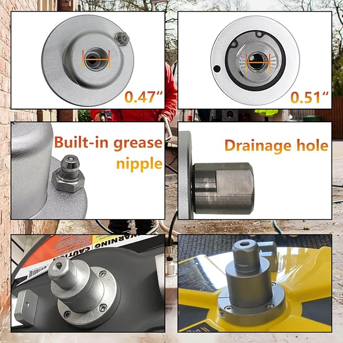 85.790.004 Replacement Rotary Swivel Head,Fit for 16 in, 20 in, 22in, 24 in, 30in Surface Cleaner, Aluminum Surface Cleaner Swivel Head Use with Hot or Cold Water, 4000 PSI 8 GPM