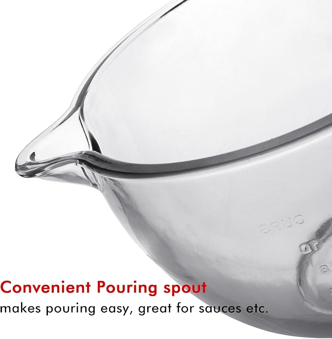 Glass Mixing Bowl 5 QT for KitchenAid 4.5 and 5 Quart Tilt-Head Stand Mixers