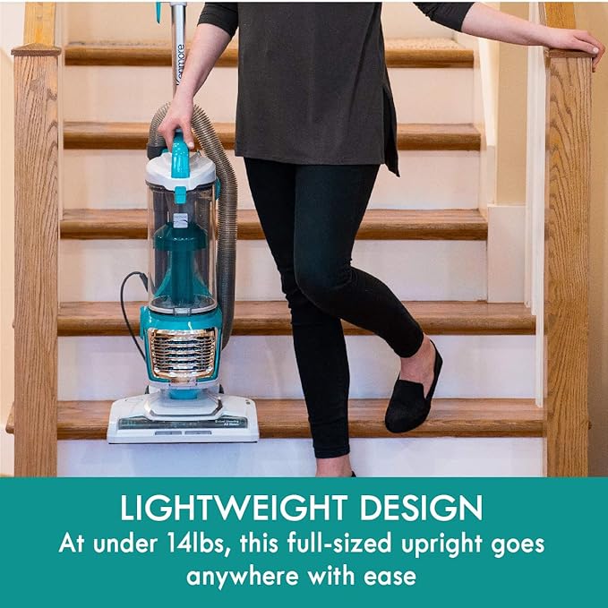 Kenmore Bagless Upright Vacuum, Green, 2 Liters DU2012 | 2-Motor Power Suction, Lightweight Carpet Cleaner, 10' Hose, HEPA Filter, 2 Cleaning Tools for Pet Hair