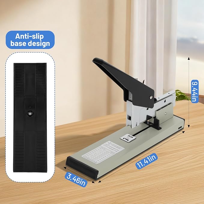 Heavy Duty Stapler,30-210 Sheet Capacity Office Stapler,Effortless Desk Stapler with 4000 Heavy Duty Staples,Professional Staple Remover Included