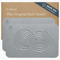 Dorai Home Stone Bath Mat Set - Premium Diatomaceous Earth Bath Floor Mats with Non-Slip Base, Fast-Drying Modern Shower Mat for Bathroom | Zen Ash, 2 Pack - 23.6"x15.4"