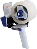 Tape King Packing Tape Dispenser Gun - Handheld Tape Gun with 1 Bonus Clear Packaging Tape (3 Inch Wide) - Shipping Tape for Sealing, Storing, and Moving Boxes, 1 Pack