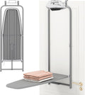 COSTWAY Over the Door Ironing Board, Space-Saving Metal Hanging Iron Board | Iron Holder & Cotton Cover, Compact Fold Down Iron Stand for Home, Apartment, Laundry Room, Dorm (35"L x 17"W x 47"H)