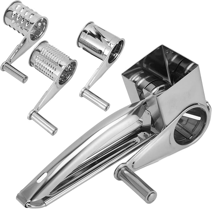 Cheese Grater, Handheld Grater Stainless Steel Cheese Grater Fruit Shredder Hand Held Grater Stainless Steel Used for Family Kitchen 3 X Grater Peeler