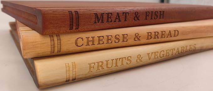 Book Cutting Board Set of 3,Serving Chopping Block for Kitchen | Azauvc Book Cutting Board Set of 3,Serving Chopping Block for Kitchen，Esay to Clean,Book-Shaped Design