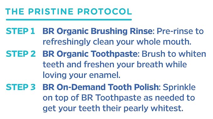 Essential Oxygen Pristine Protocol A 3-Step System (1. Rinse 2. Brush 3. Polish) for Your Best Smile Ever, 3 Count, Combo Pack