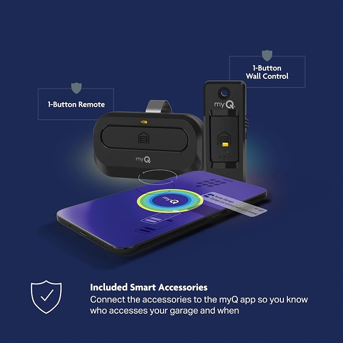 Chamberlain Belt Drive myQ Garage Door Opener, 1/2 HP w/Battery Backup | Ultra quiet, myQ compatible, Includes: 2 remotes, wall control, battery backup & safety sensors, 5-year motor warranty