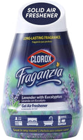 Clorox Fraganzia Gel Air Freshener Cone, Adjustable Odor Eliminating Gel with Lavender and Eucalyptus Scent for Home, Bathroom, Office, Small Spaces, Long Lasting No Battery Freshener, 6 Oz