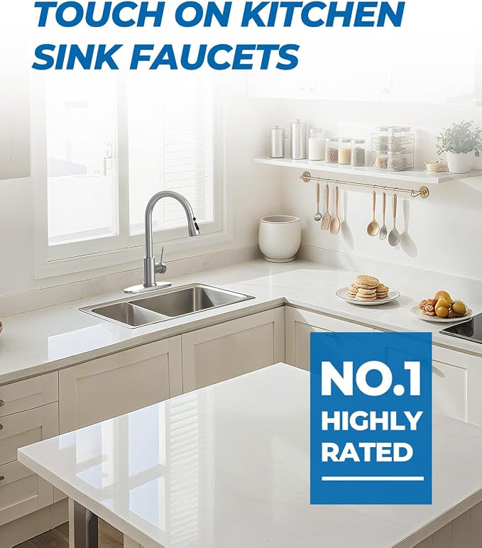 WEWE Drinking Water Faucet, Lead-Free Kitchen Water Filter Faucet for Reverse Osmosis or Water Filtration System, RO Faucet, Brushed Nickel